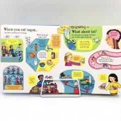 Книга на английском для детей What happens when you eat? Usborne Look Inside
