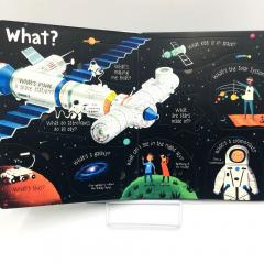 Детская книга на английском Questions and Answers about Space серия lift-the-flap издательство Usborne