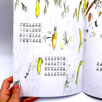 "Суматоха в огороде" книга на китайском языке с пиньинь