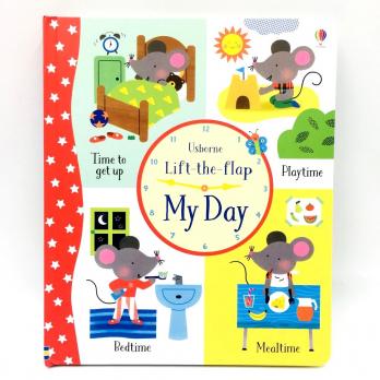 LIFT THE FLAP My Day (Usborne) книга на английском языке "Мой день" для начинающих изучать английский язык