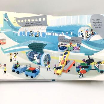 How a Plane Works детская книга на английском, английские книги издательство Usborne, серия peep inside книги на английком, книга на английском про самолет, самолет книга на английском асборн, книги на английском картонные для малышей
