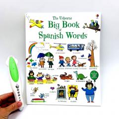 Большая книга испанских слов с озвучкой аудиоручкой издательство Usborne Big Book of Spanish Words + Big Book of English Words