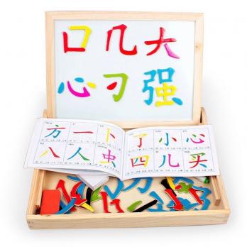 Магнитный конструктор иероглифов и учебная доска два в одном для занятий китайским языком с детьми