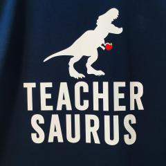 Футболки для педагогов TEACHERSAURUS ко Дню Учителя футболка в подарок цвет темно-синий