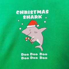 Baby Shark Футболка на Новый год, Рождество, Christmas праздничная креативная футболка в подарок детская футболка на праздник