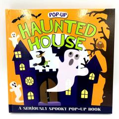 Haunted House картонная поп-ап книга на английском языке, книги про хэллоуин, Halloween Pop-Up купить на английском, книги на английском для детей, детские книжки про хэлоуин на английском, купить красивые поп-ап книги на английском для детей