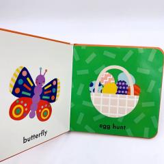 Baby Touch Happy Easter книга на английском языке купить, детские картонные книги на английском, купить книги про пасху на английском, чтение на английском о пасхе для детей, магазин английских книг детям, тактильная книга на английском, shopverashop