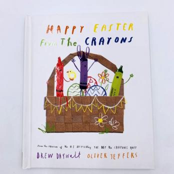 Happy Easter from the Crayons книга на английском языке, купить детские картонные книги на английском, купить книги про пасху на английском, чтение на английском о пасхе для детей, магазин английских книг для детей, Crayons книги на английском купить