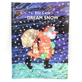 DREAM SNOW Eric Carle книга на английском языке, новогодняя книга на английском, английские рождественские книги для детей, английские книги про новый год, книги про снег и деда мороза на английском, купить книги про новый год на английском языке