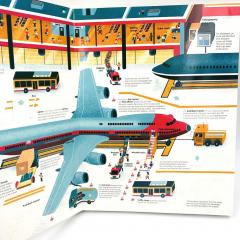 The Ultimate Book of  AIRPLANES and AIRPORTS интерактивная книга на английском, книги про самолеты и аэропорты на английском, самолеты книга на английском для малышей, английские книги для малышей аэропорт, картонные книги на английском про самолеты