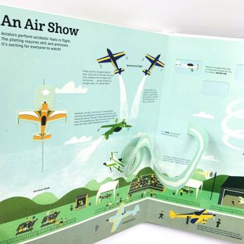 The Ultimate Book of  AIRPLANES and AIRPORTS интерактивная книга на английском, книги про самолеты и аэропорты на английском, самолеты книга на английском для малышей, английские книги для малышей аэропорт, картонные книги на английском про самолеты