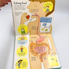 LOOK INSIDE YOUR BODY книга на английском языке с открывающимися флэпами Usborne, Тело Человека