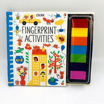 Fingerprint Activities купить на английском, Usborne Fingerprint Activities пальчиковая раскраска книга на английском языке, английская книга раскраска от Асборн, книги для творчества на английском языке Usborne, купить раскраску usborne на английском