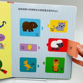 ДРУЗЬЯ ЖИВОТНЫЕ малышковая книга на китайском и английском языках с озвучкой аудиоручкой