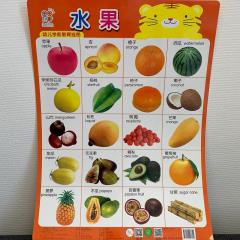 Плакаты на китайском языке, первая лексика на китайском: животные, фрукты, овощи, первые иероглифы