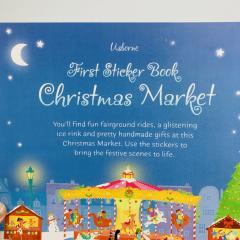 Новогодние наклейки на английском языке Usborne First Sticker Book Christmas Market