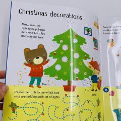 Книга на английском языке Christmas Activities Wipe-Clean от Usborne