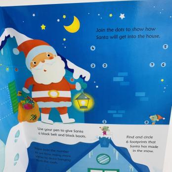 Книга на английском языке Christmas Activities Wipe-Clean от Usborne