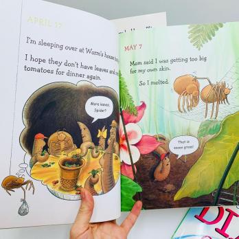 Смешные книги для детей на английском языке, интересные комиксы на английском купить с доставкой, магазин английских книг, комиксы на английском, Diary of a Worm, Diary of a Spider, Diary of a Fly