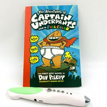 CAPTAIN UNDERPANTS книга на английском, CAPTAIN UNDERPANTS комиксы на английском языке с озвучкой аудиоручкой, комиксы на английском с озвучкой купить в магазине английских книг, американские комиксы для детей, детская литература на английском купить