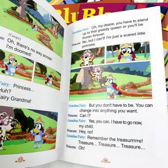 Bluey Блуи 52 книги на английском языке с возможностью озвучки аудиоручкой, МР3 и мультфильмом (127 серий с субтитрами）в подарок