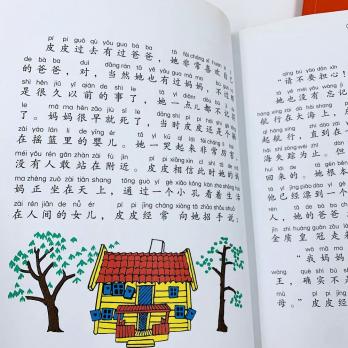 Пеппи Длинный Чулок книги на китайском языке с подписанным пиньинь 4 книги б/у