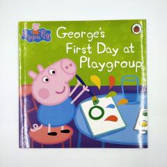 Купить книги на английском для детей, книги Peppa Pig купить, магазин детских книг на английском, английский для малышей книги, книги по мультикам на английском, Peppa Pig George's First Day at Playgroup на английском книги