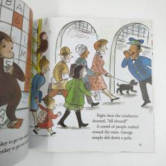 Curious George Takes a Train книга на английском купить, Curious George купить, книги на английском для детей купить, сборник детских книг на английском, магазин английских книг, английская литература для детей