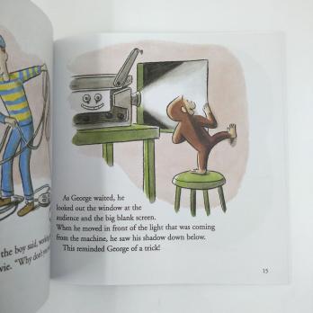 Curious George Goes to a Movie книга на английском купить, Curious George купить, книги на английском для детей купить, сборник детских книг на английском, магазин английских книг, английская литература для детей