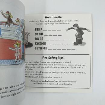Curious George and the Firefighters книга на английском купить, Curious George купить, книги на английском для детей купить, сборник детских книг на английском, магазин английских книг, английская литература для детей