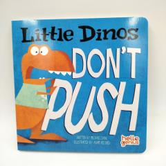 Little Dinos Don't Push купить, книги на английском для самых маленьких купить, книги на английском о хорошем поведении для детей, поучительные книги для детей на английском, магазин английских книг для малышей