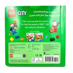 LEGO City Merry Christmas, картонная книга на английском языке, английская книга с двигающимися интерактивными элементами, Лего книга на английском, лего английская книга для детей, английские книги купить, магазин английских книг, книги про лего