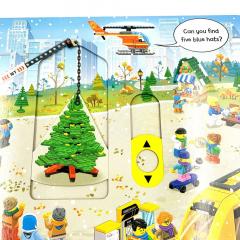 LEGO City Merry Christmas, картонная книга на английском языке, английская книга с двигающимися интерактивными элементами, Лего книга на английском, лего английская книга для детей, английские книги купить, магазин английских книг, книги про лего