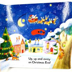 BUSY SANTA картонная книга с двигательными элементами на английском языке издательство Campbell купить детские книги на английском языке на рождественскую тематику в магазине английской литературы