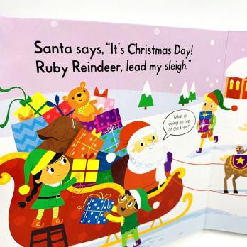 BUSY Reindeer детская книга на английском языке, книги Cambell на английском для детей, английские книги про новый год, рождественские книги на английском для детей, магазин детских английских книг, новогодние книги на английском, книга про оленей