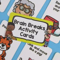 Brain Breaks Activity Cards, купить настолку на английском, английские игры для детей, детские настолки на английском, подвижные игры на английском с детьми, английские игры для школьников, купить материалы на английском для уроков с детьми,